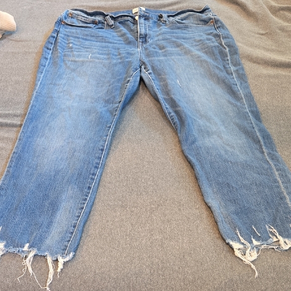 J. Crew Distressed Straight Leg Jeans - Blue - Picture 3 of 4